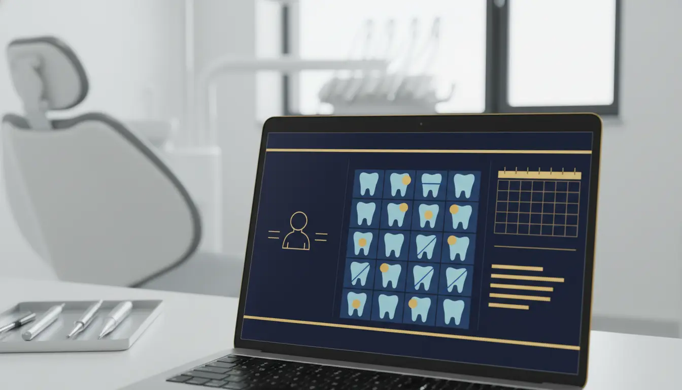 Pantalla del software Cenident con historia clinica odontologica completa del paciente
