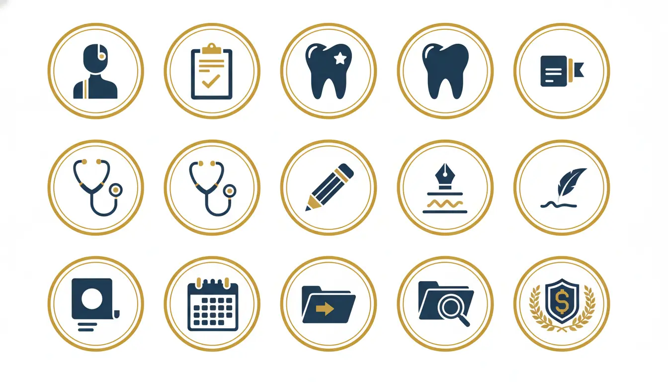 Diagrama con las nueve partes obligatorias de la historia clinica odontologica